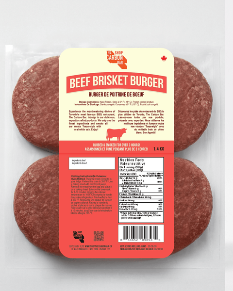 Beef Brisket Burgers - Shop The Carbon Bar