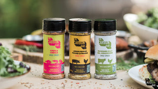 A picture of our must have kitchen spice featuring the creole, lemon pepper and seasoned salt spice