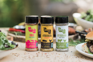 A picture of our cooking spice bundle featuring the  creole spice, lemon pepper and seasoned salt spice.